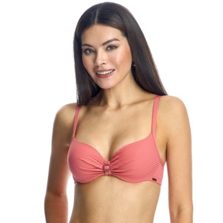 Sujetador de bikini mujer en rosa copa básica con aro